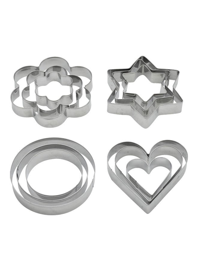 RK 12-Piece Cookie Cutter Set Silver 21cm - Image 3