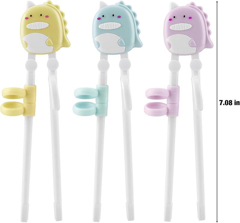 PandaEar Hardened processed substance Chopsticks for Kids, Dinosaur, Learning Exercise, Chopsticks for Beginners, Toddlers, 3 Pieces Trendy economical quality - Image 2