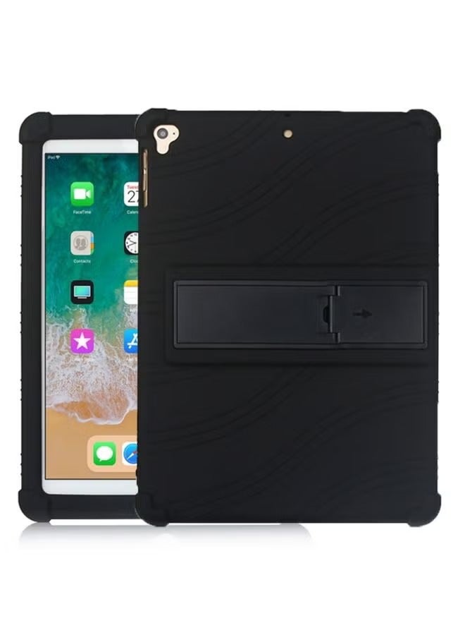 PROMASS Case Cover For iPad 6 9.7 Universal Tablet PC Silicone Protective Case with Invisible Bracket Black