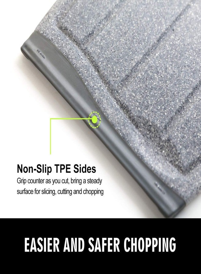 Ginkick Small Plastic Cutting Board Set of 2, Mini Cutting Board for Small Kitchen Tasks, Non Slip Edges, Unique Design with Multiple Juice Grooves! BPA Free, Non-Porous, Dishwasher Safe (9.84" x 7.48") - Image 5