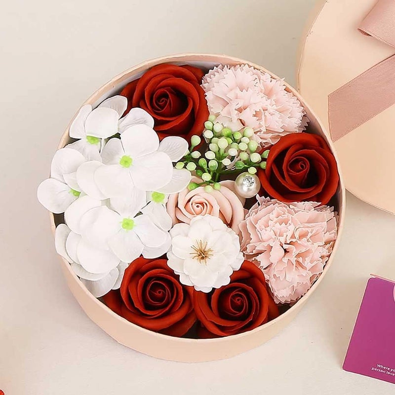 comfrt Valentine's Day Decoration Wedding Box Gift DIY Gift Rose Flower Valentine's Day Soap Home Festival Bouquet Artificial Flowers Flowers Party Decorations - Image 2
