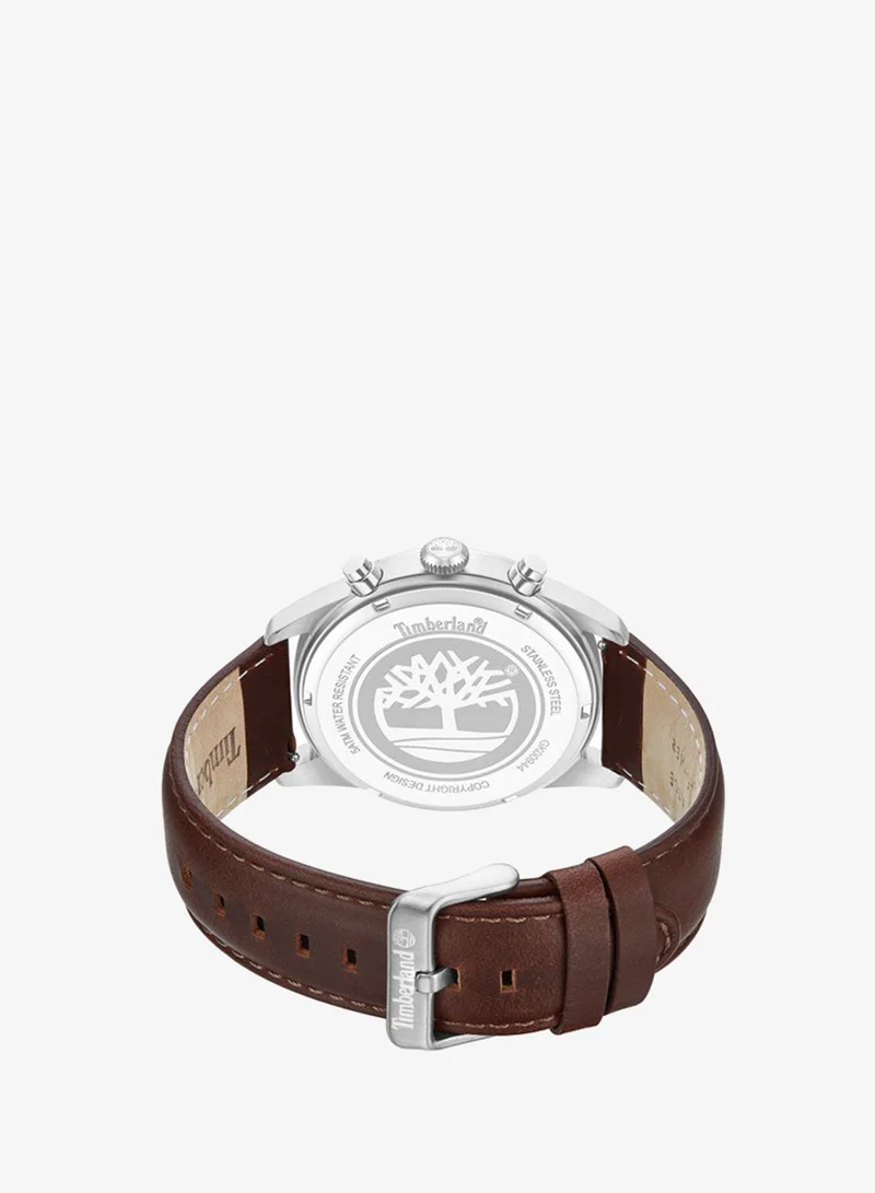 Timberland Black Men's Northbridge Black Dial Leather Strap Multifunction Watch for Men, 45mm for Men | Best Price UAE