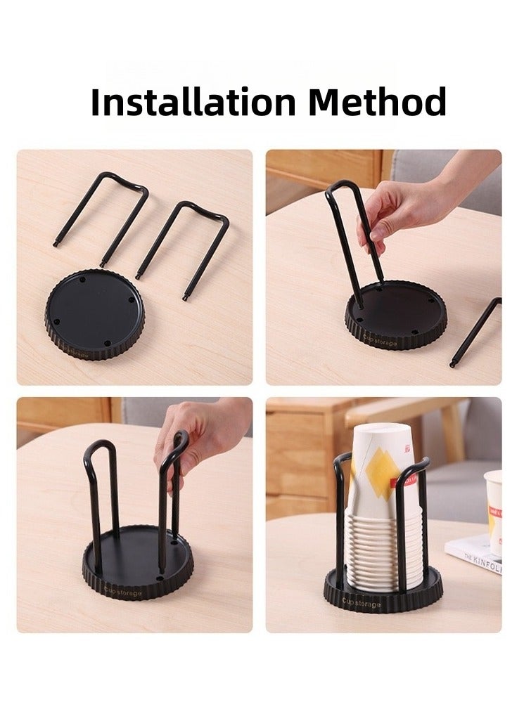 Paper Cup Holder Household Disposable Cup Storage Rack Multi-functional Desktop Coffee Milk Tea Cup Storage Rack Cup Taker - Image 3
