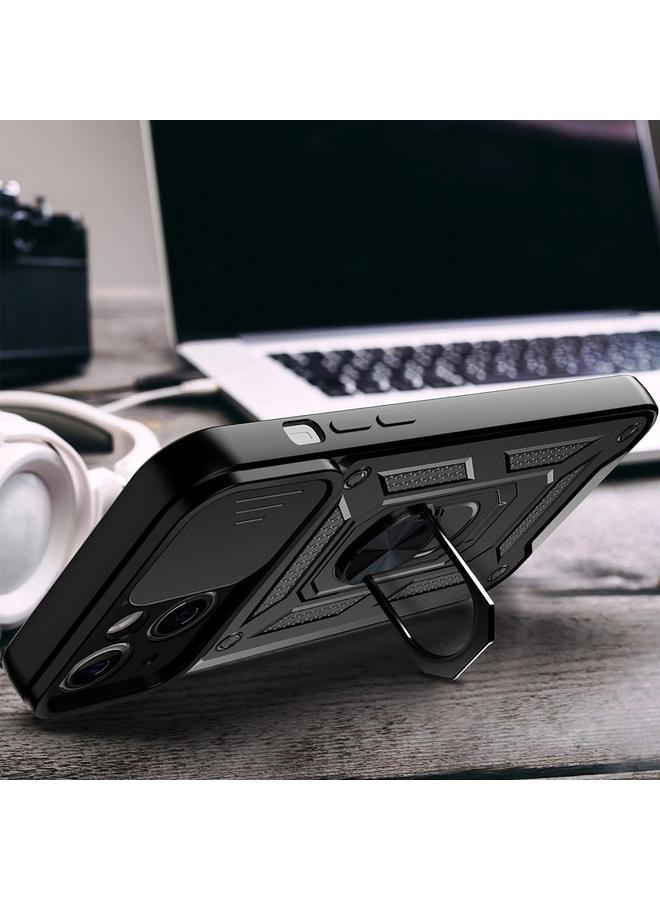 اس-توب جراب لهاتف iPhone 14 بتصميم غطاء كاميرا منزلق مصنوع من مادة TPU+PC - Image 5