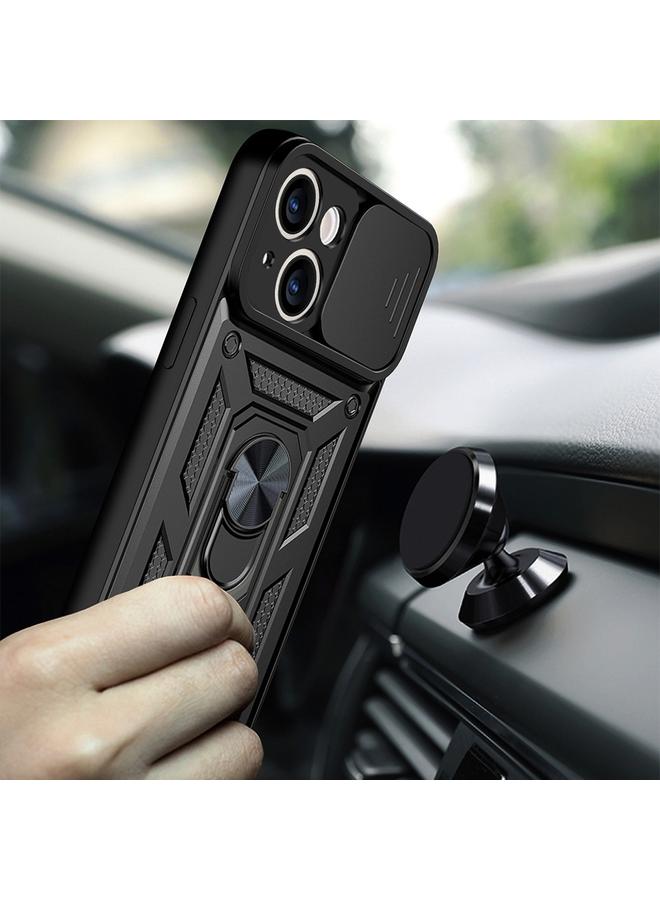 اس-توب جراب لهاتف iPhone 14 بتصميم غطاء كاميرا منزلق مصنوع من مادة TPU+PC - Image 3