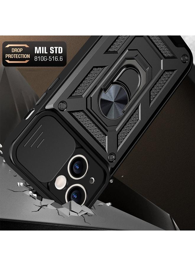 اس-توب جراب لهاتف iPhone 14 بتصميم غطاء كاميرا منزلق مصنوع من مادة TPU+PC - Image 2