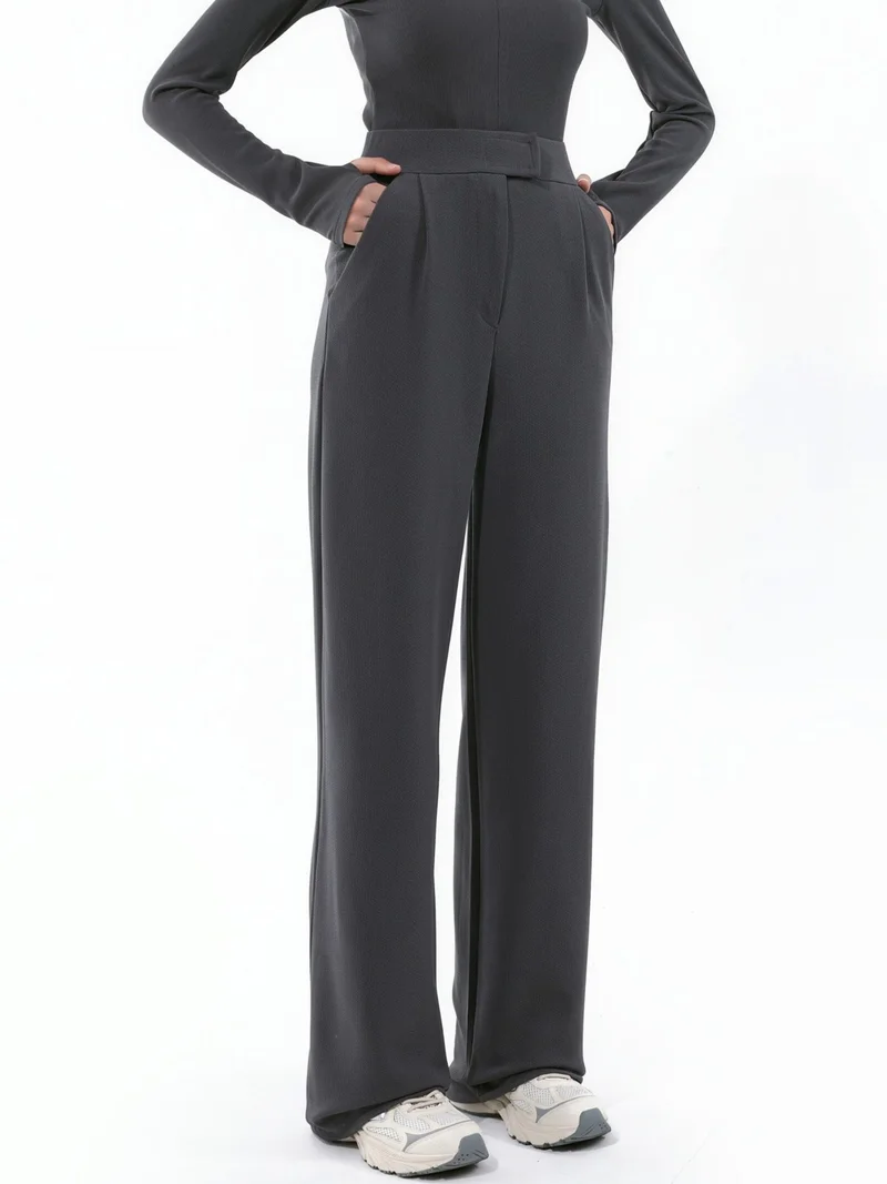 Women's Stretch Palazzo Pants with Velcro Closure