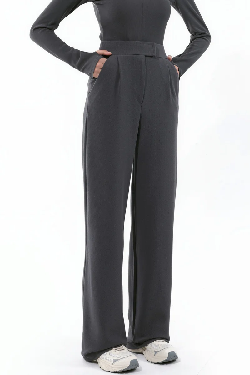 هيكاب Women's Stretch Palazzo Pants with Velcro Closure