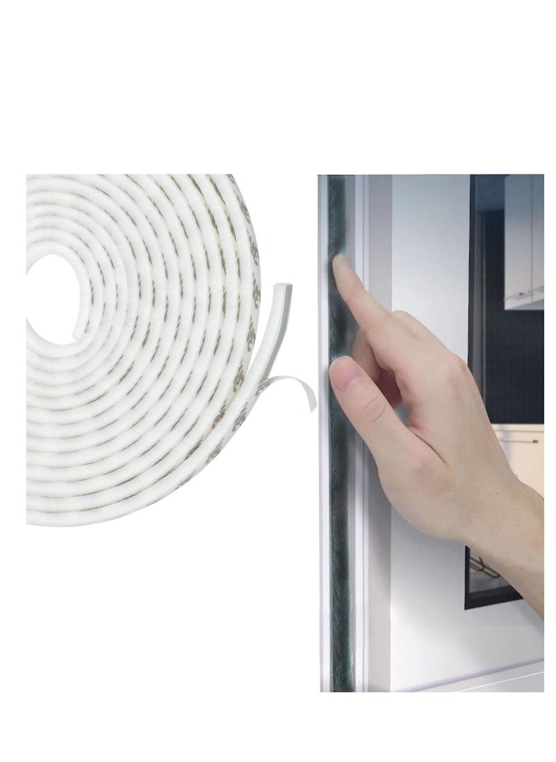 SYOSI - Weather Stripping Door Seal, Self Adhesive Brush Weather Seal Strip for Windows and Doors Felt Door Seal Window Insulation Sealing Strip Brush Weatherstrip for Windows and Doors House 10M - Image 1