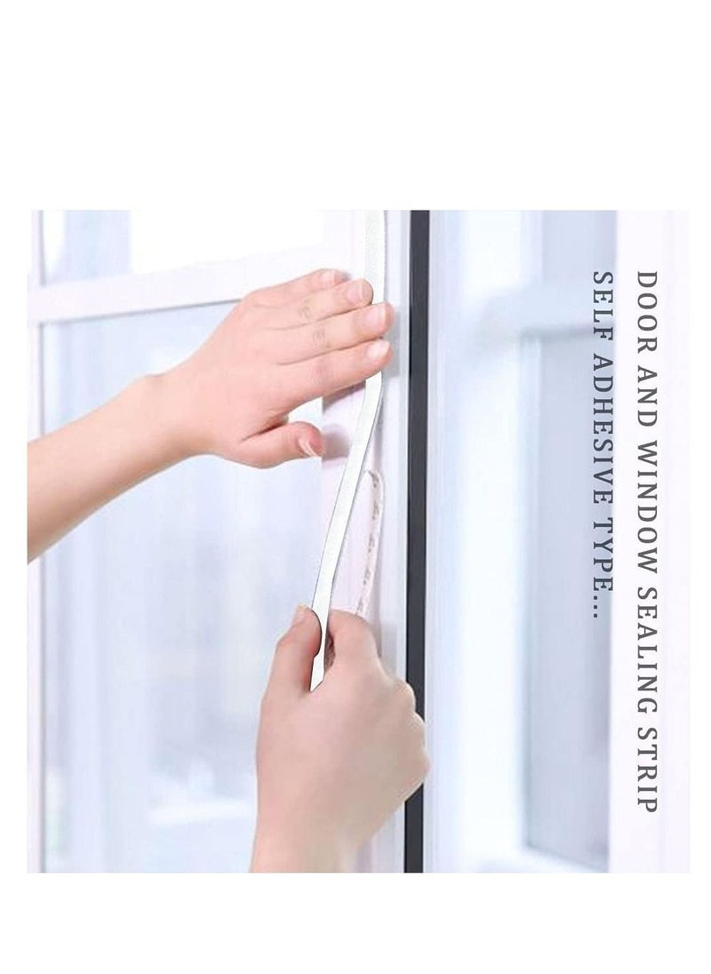 SYOSI - Weather Stripping Door Seal, Self Adhesive Brush Weather Seal Strip for Windows and Doors Felt Door Seal Window Insulation Sealing Strip Brush Weatherstrip for Windows and Doors House 10M - Image 1