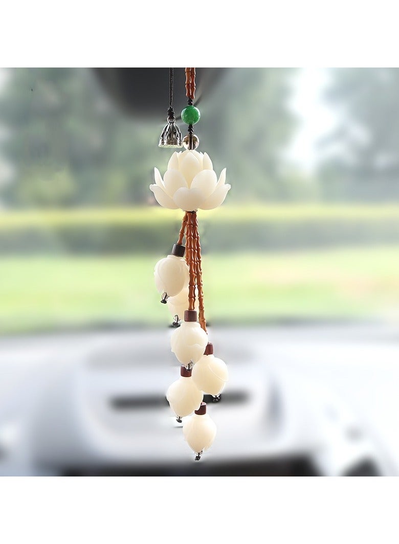 KUYING High End Bodhi Lotus Magnolia Flower Pendant For Interior Rearview Mirror 