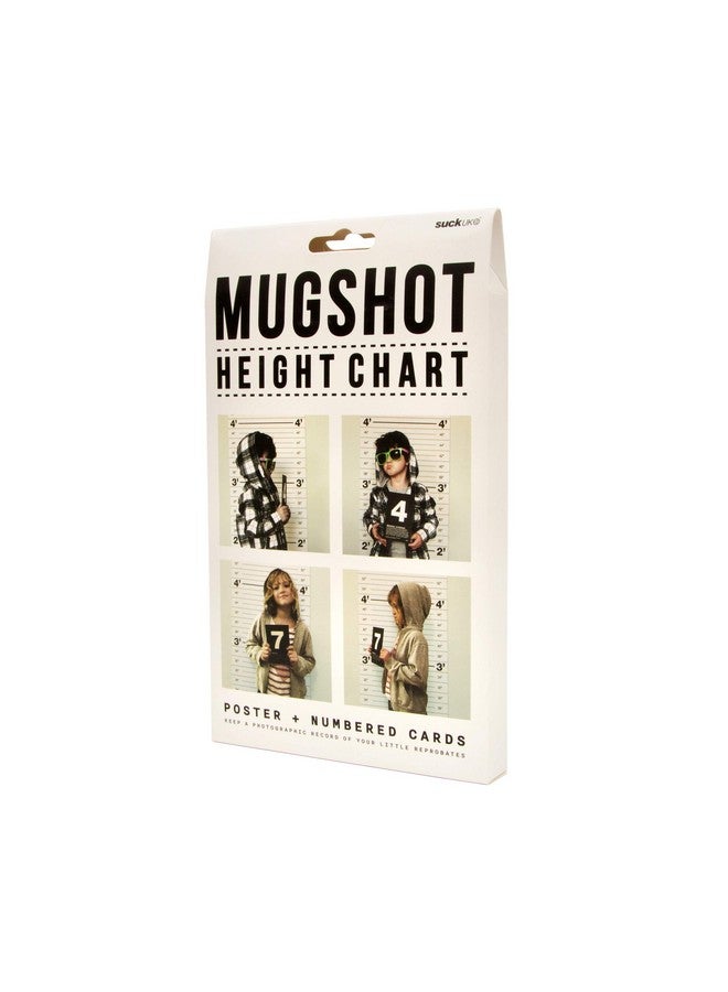 Suck UK ; Mugshot Height Chart ; Photo Backdrop & Growth Chart For Kids ; Adult Party Props Or Playroom Wall Decor ; Funny Posters & Height Chart For Kids ; Mugshot Wall Hanging For Kids Room Decor - Image 4