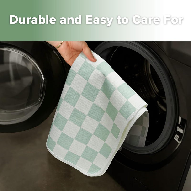 haakaa Waterproof Changing Pad Liners, 100% Cotton, Soft & Breathable (1pc, 19.5" x 27.5" Checkered Days) - Image 5