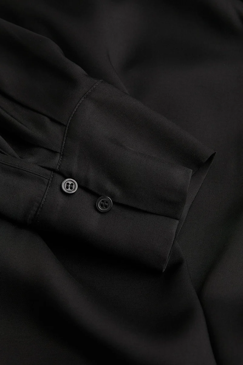 H&M Satin wrapover shirt dress