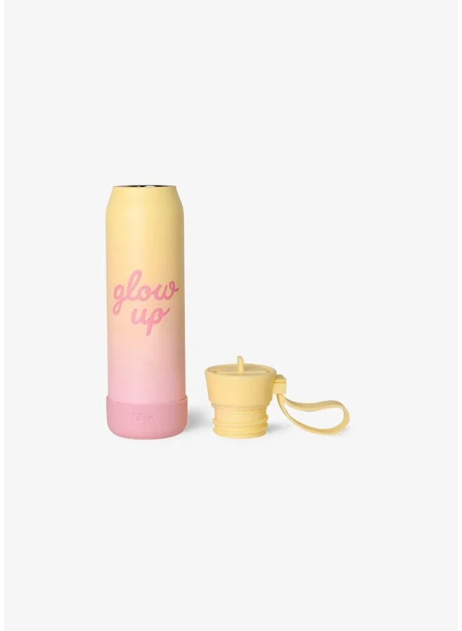 Citron Citron - Glow Up Stainless Steel Vacuum Insulated Water Bottle - Pink Yellow - 350 ml