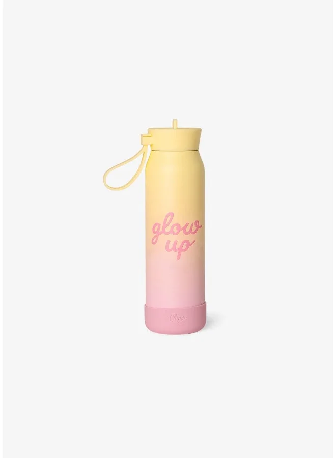 Citron Citron - Glow Up Stainless Steel Vacuum Insulated Water Bottle - Pink Yellow - 350 ml