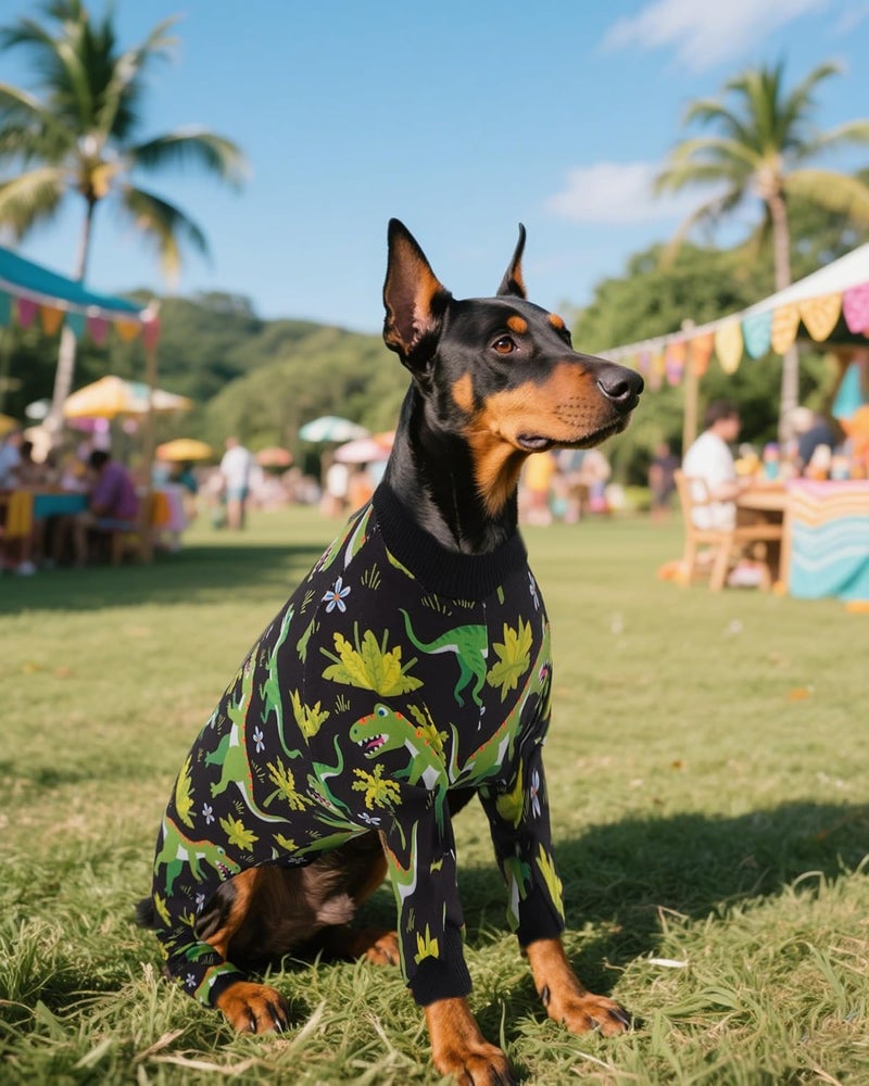 بت شو PET SHOW 4 قطع بيجامات صيفية للكلاب ديناصور قرش ملابس للكلاب كبيرة الحجم جداً أولاد ناعمة قابلة للتمدد بيجامات بدلة مربعات كلب ملابس نوم مخلبية قطعة واحدة أزياء بأكمام حيوانات أليفة زي قابل للتنفس XXXL - Image 5