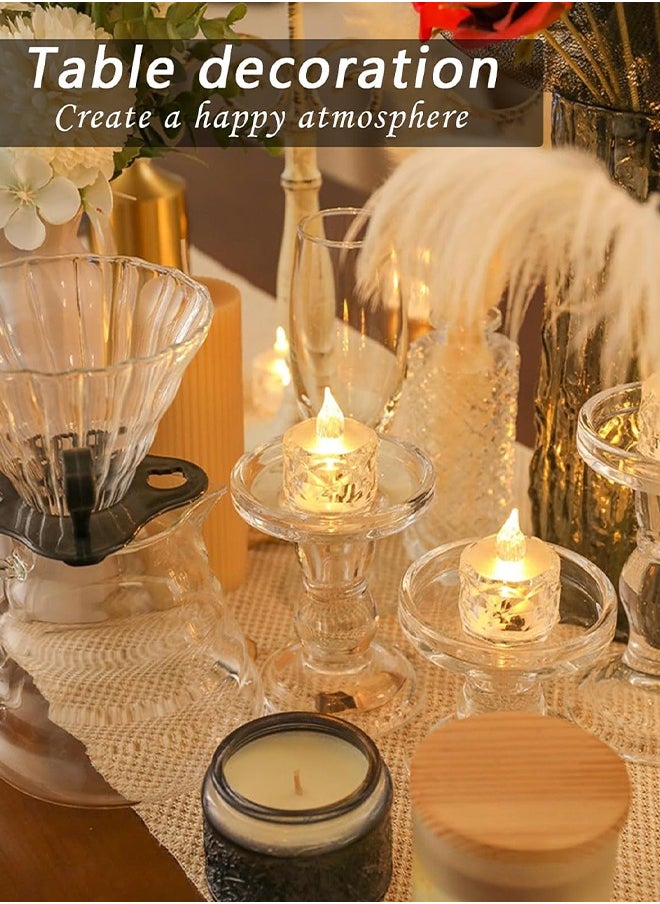 Lemon 3 Pack Flameless Battery Operated Candle, Tea Lights Battery Operated LED Small Round Candles for Wedding, Dining Table, Proposal, Home Decoration  - Image 4