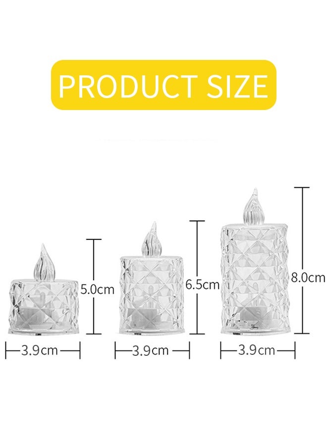 Lemon 3 Pack Flameless Battery Operated Candle, Tea Lights Battery Operated LED Small Round Candles for Wedding, Dining Table, Proposal, Home Decoration  - Image 5