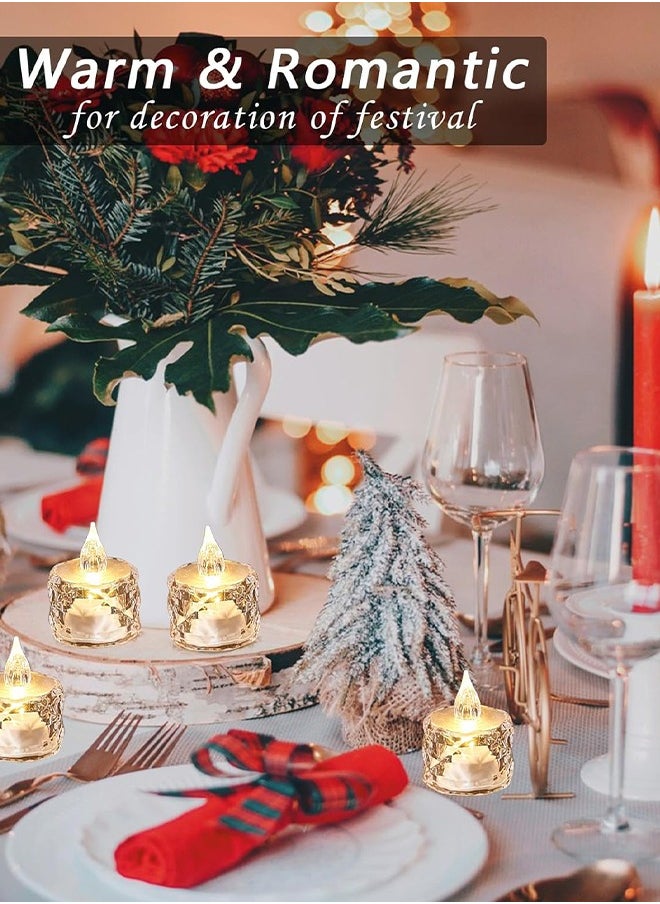 Lemon 3 Pack Flameless Battery Operated Candle, Tea Lights Battery Operated LED Small Round Candles for Wedding, Dining Table, Proposal, Home Decoration  - Image 3