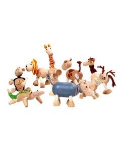 Generic Bendable Wooden Animal Toys Set of 8 Preschool Learning Montessori Toy  - Image 1