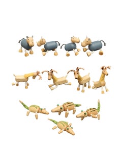 Generic Bendable Wooden Animal Toys Set of 8 Preschool Learning Montessori Toy  - Image 5