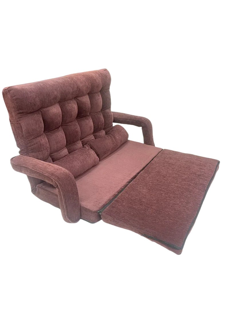 Albawadi - Folding Sofa Floor Chair Comfort Bed with Double Pillows Adjustable Back - Image 1