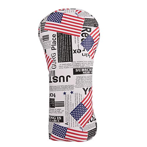 Golf Builder USA Stars and Stripes Newspaper Print Golf Club Driver Head Cover Driver Wood Cover - Image 3