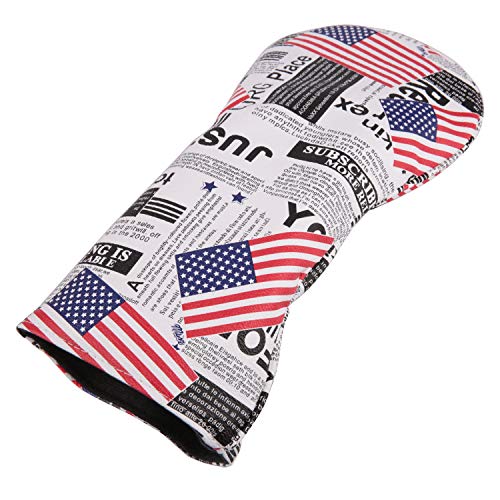 Golf Builder USA Stars and Stripes Newspaper Print Golf Club Driver Head Cover Driver Wood Cover - Image 2