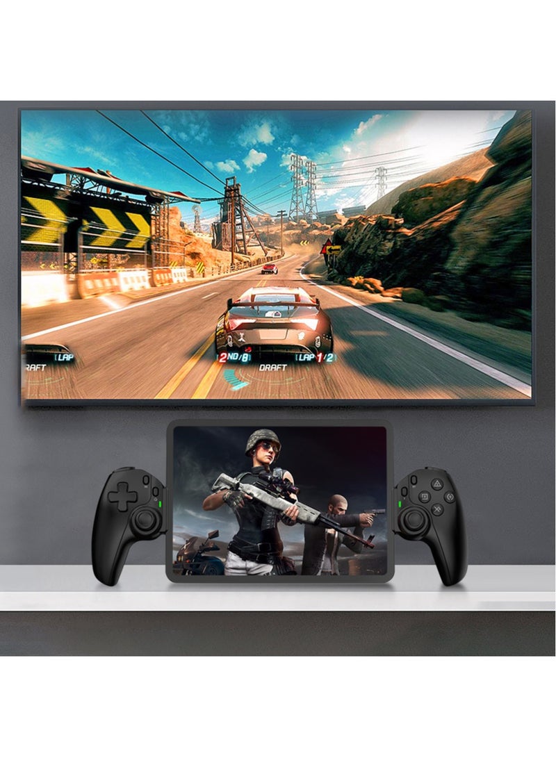 D9 Mobile Game Controller Telescopic Gamepad For Android IOS PS3 PS4 Switch ios HAll Joysitck with Turbo/6-axis Gyro/Vibration (Black) - Image 3