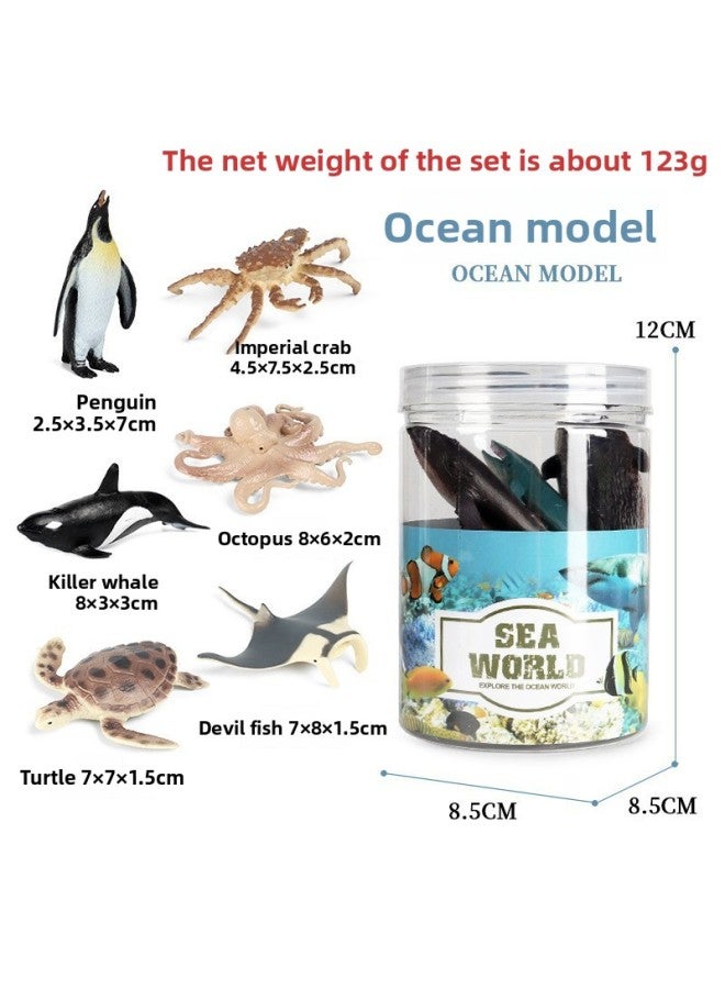Simulation Marine Animal Solid Model Toy Whale Underwater World Moby Dick Child Cognition Shark Dolphin Seal
