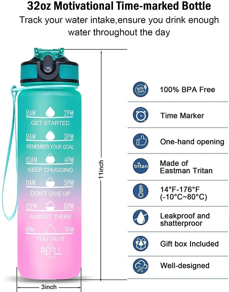 SHANIX IMPEX Silicone Time Marked Motivational Water Bottle Tracker And Reminder Sports Bottle Unbreakable Leakproof Bpa Free For Gym Office Traveling 1 LitersMulticolor - Image 5