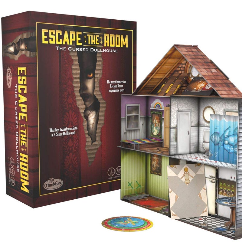 ThinkFun Escape The Room: The Cursed Dollhouse - an Escape Room Experience in a Box for Ages 13 and Up - Image 1