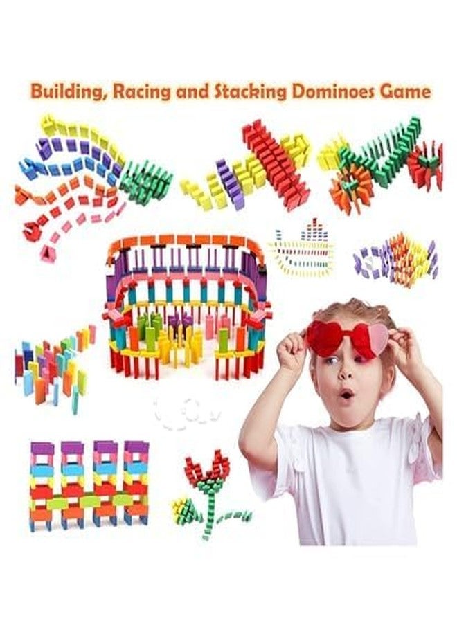 VIYOT Wooden Domino Block Set, 120 Pieces, 12 Colors, Educational Learning Game for Kids - Image 4