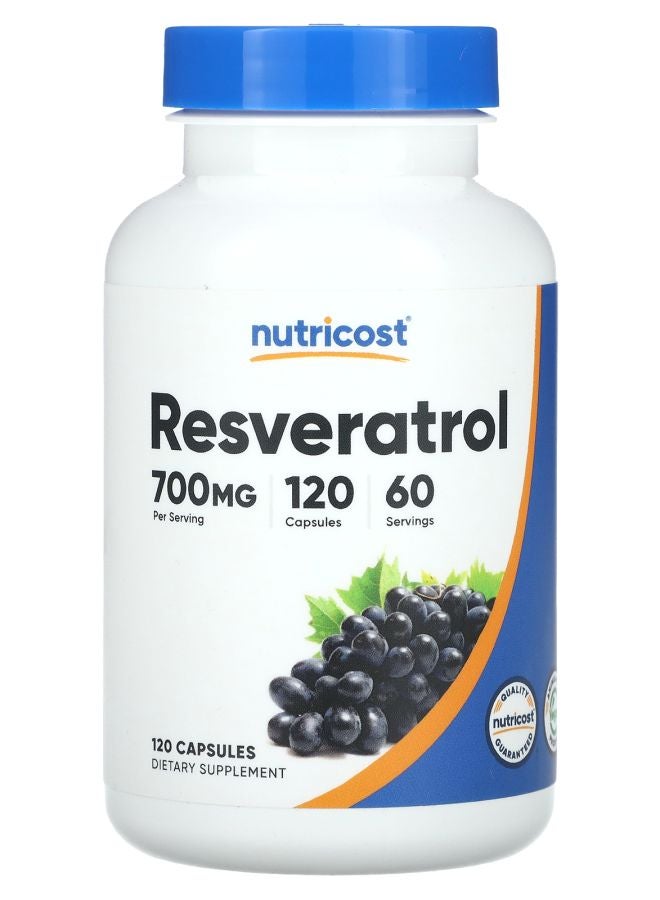 Nutricost Resveratrol 700 mg 120 Capsules (350 mg per Capsule)