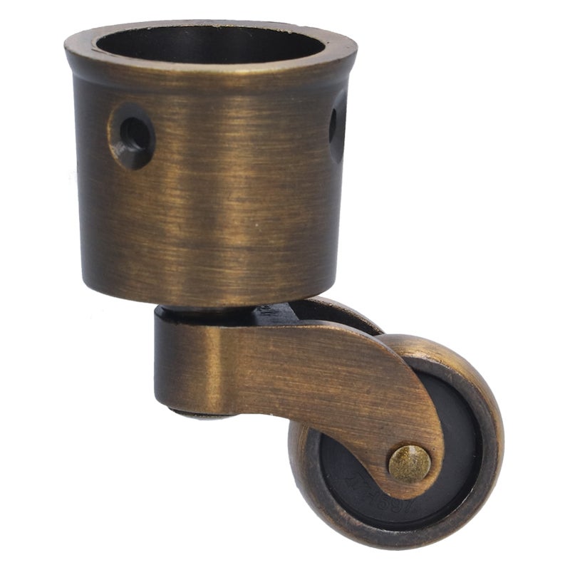 Round Cup Caster: Zinc Alloy Matt Surface - 360° Stable Swivel Silent Rolling Furniture Caster for Retro Home Furniture, Sofas, Pianos & Bookshelves - Image 2