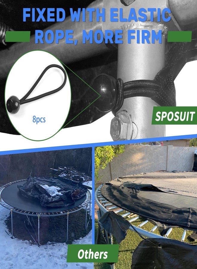 Sposuit Trampoline Cover - 12 FT Round Rain Snow Sun Shade Protection, UV Resistant - Image 5