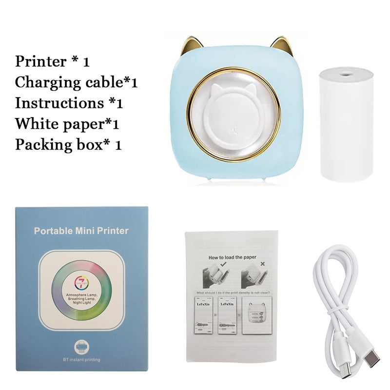 New Wrong Question Mini File Printing Ink-Free Printing Bluetooth Connection Convenient Machine Batch Portable - Image 1
