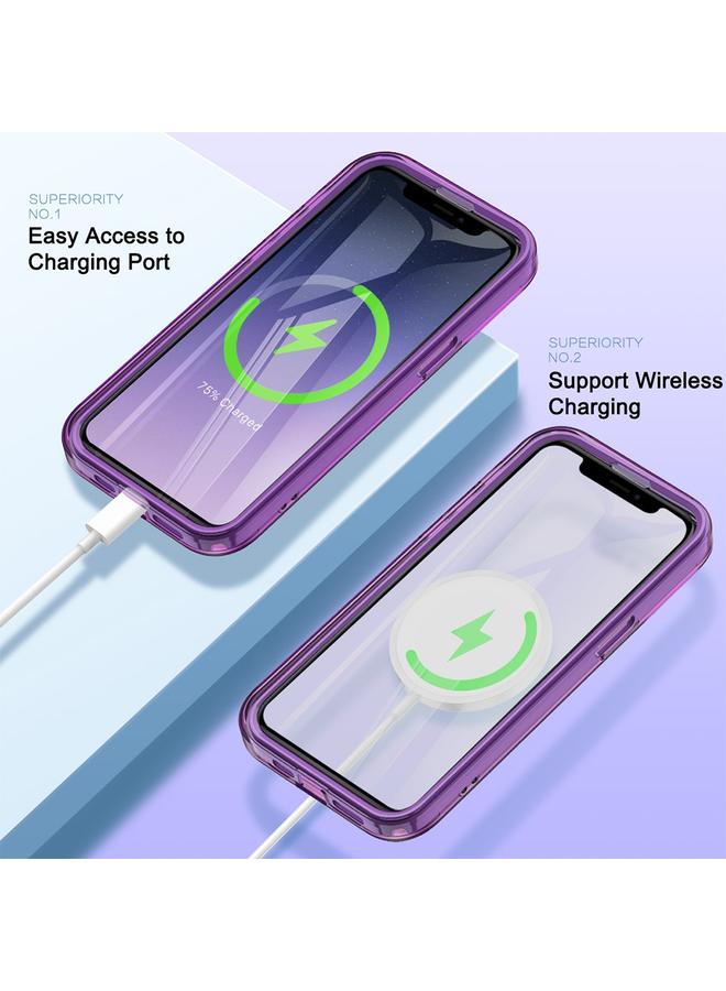 اس-توب جراب لهاتف iPhone 12 ملون من MagSafe المغناطيسي PC الهجين TPU جراب هاتف - Image 2