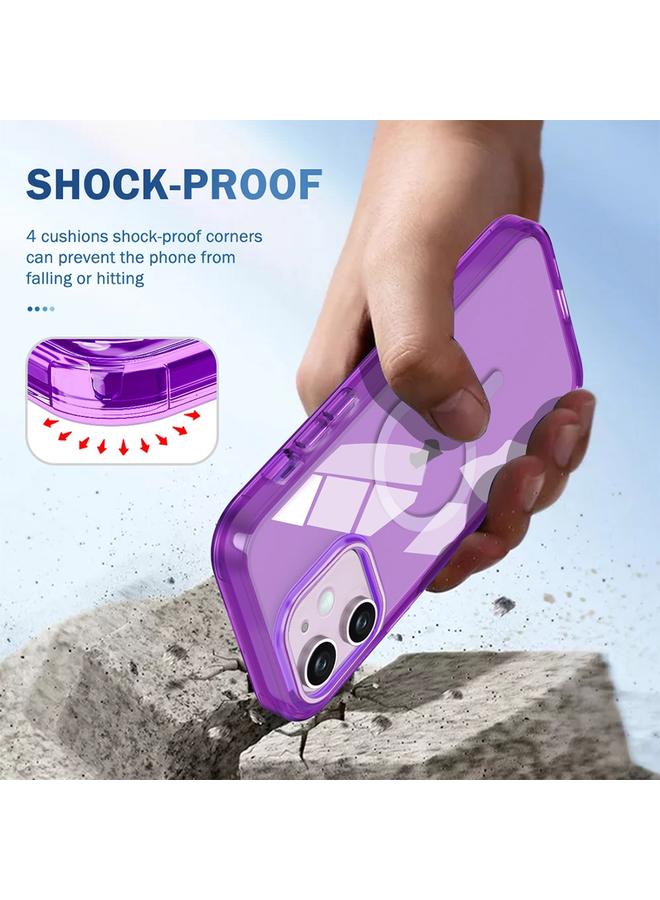 اس-توب جراب لهاتف iPhone 12 ملون من MagSafe المغناطيسي PC الهجين TPU جراب هاتف - Image 5