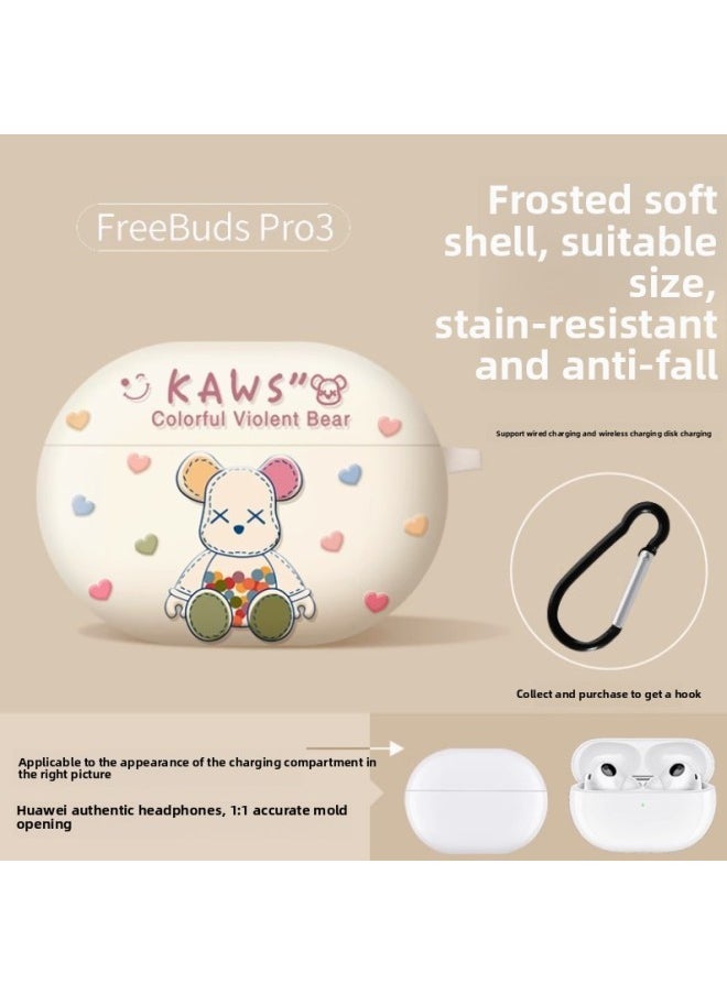 For HuaweiHeadset Protective Case Freeclip Case Freebudspro4 Bluetooth Freebuds6i5i Wireless-Color:[water Sticker] Red Everything Goes Smoothly + Hook-Model:For HuaweiFreebuds Pro4 (2024 Model)