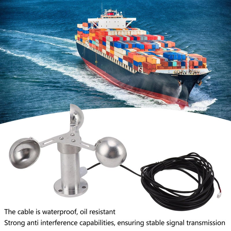 Aluminum Alloy Wind Speed Sensor Anemometer 0 3 8v with 8m Waterproof Cable - Image 3