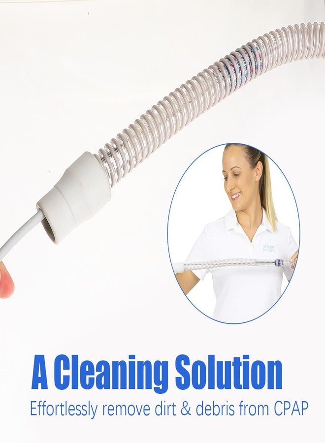 ILSSLI CPAP Tube Cleaning Brush, Hose and Mask Cleaning Kit Flexible 79inch Long Tubing Brush and 9inch Handy Brushes for Most CPAP Hose - Image 5