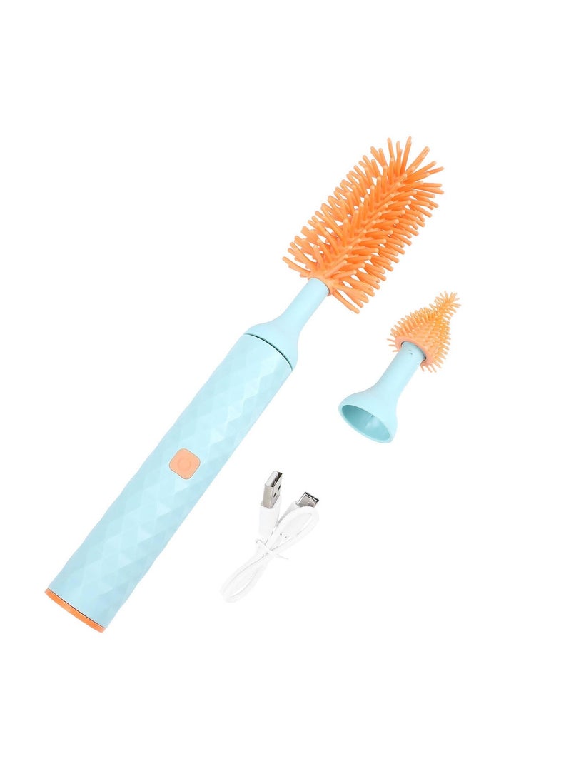 Electric Silicone Bottle Brush, Rechargeable Bottle Brush Set, Baby Bottle Brush, Bottle Cleaning Brush, Nipple Brush, Straw Cleaner Brush, Travel Baby Essentials Set  - Image 1