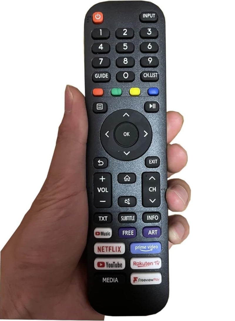 PopZa Remote Control EN2A30 HT266544 Compatible with Hisense Vida Smart LED TV - 50A7500F 65A7500F 43A7500FTUK 50A7500FTUK 65A7500FTUK 43AE7400F 50AE7400F 55AE7400F 55AE7400F 0F 65AE7400F 50A7300FTUK  with battery - Image 5