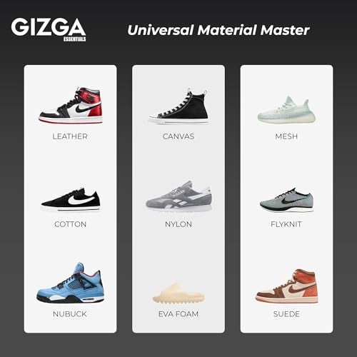 GIZGA Essentials Pro Shoe & Sneaker Cleaning Kit for White Shoes| Waterless Deep Clean Foam Cleaner (150ml) & Cleaning Brush| Removes Yellow Stains, Dirt | Safe for Leather, Canvas, Mesh, Rubber Shoes - Image 5