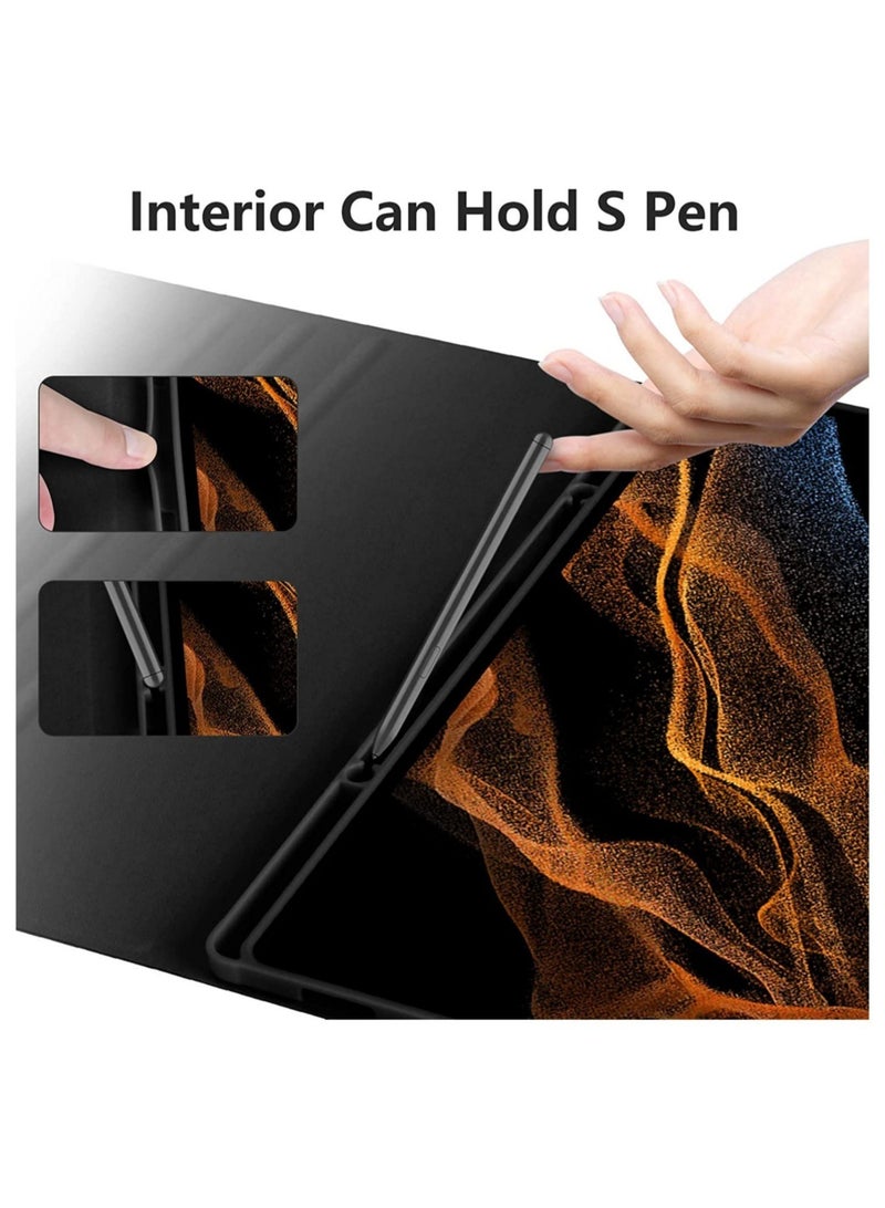 Keyboard Case for Samsung Galaxy Tab S8 Ultra 14.6 inch 2022, Magnetically Detachable Bluetooth Keyboard, Slim Lightweight Stand Cover with S Pen Holder - Image 4