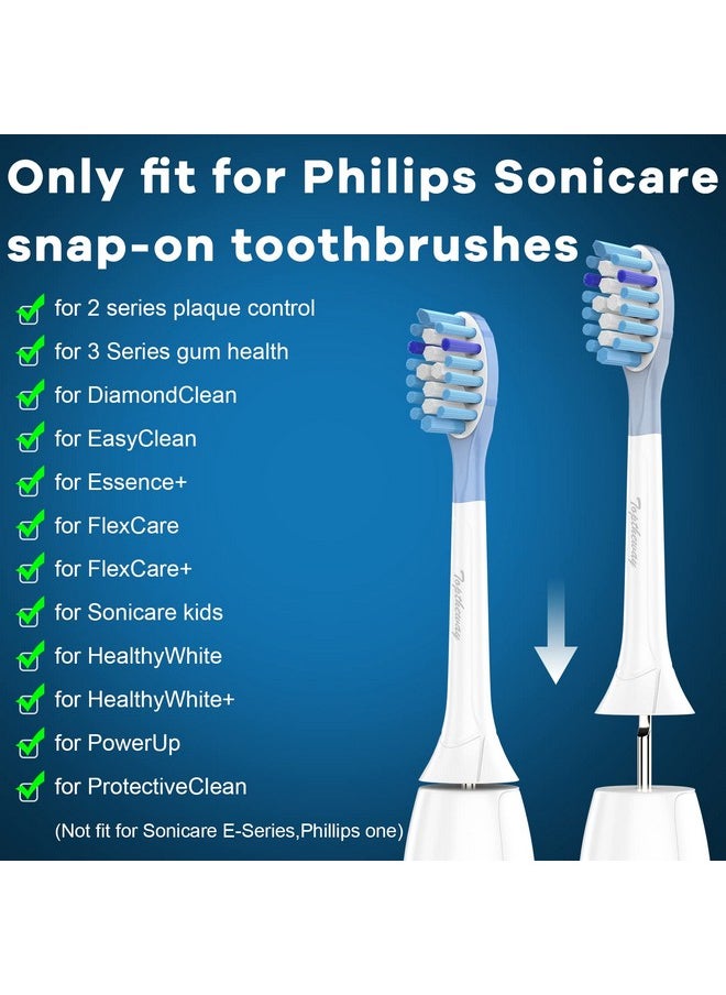 Toptheway - Optheway Toothbrush Replacement Heads Compatible With Philips Sonicare Protectiveclean 4100 5100 Expertclean 7300 7500 G3 W3 C2 G2 10 Brush Heads White - Image 1