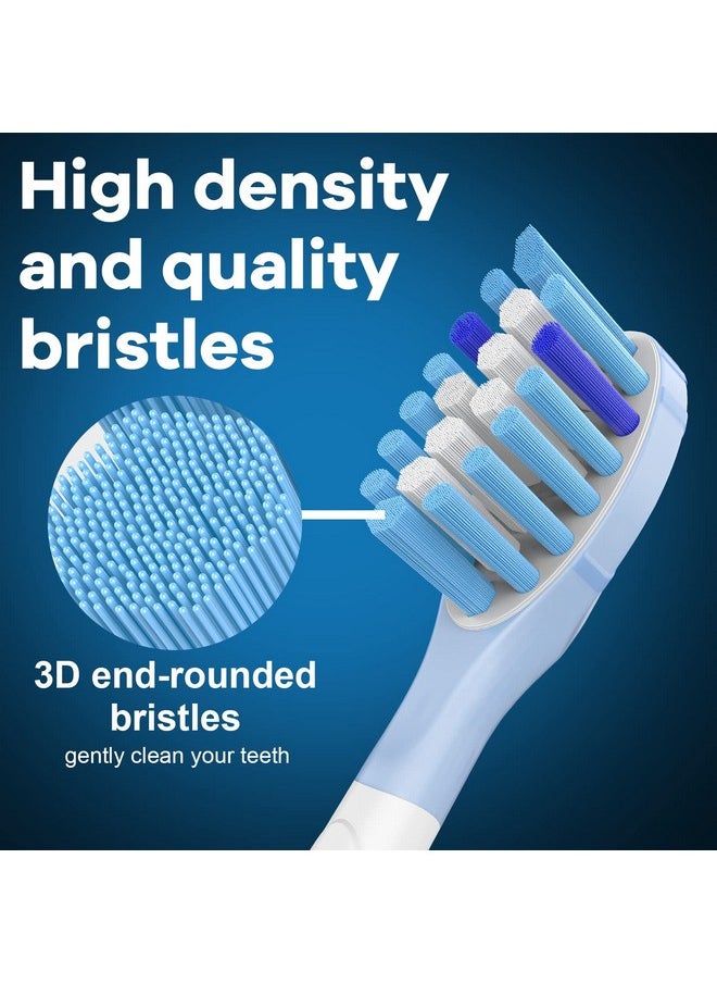Toptheway - Optheway Toothbrush Replacement Heads Compatible With Philips Sonicare Protectiveclean 4100 5100 Expertclean 7300 7500 G3 W3 C2 G2 10 Brush Heads White - Image 1