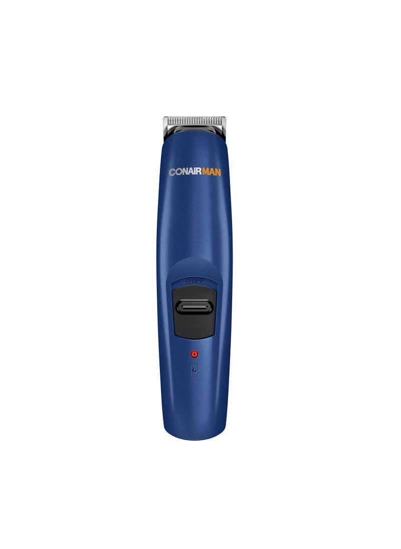 CONAIR ConairMAN Beard Trimmer for Men Includes Nose and Ear Hair Trimmer and with 5-Position Comb Attachment, 5 piece Men's Grooming Kit, Battery Operated 